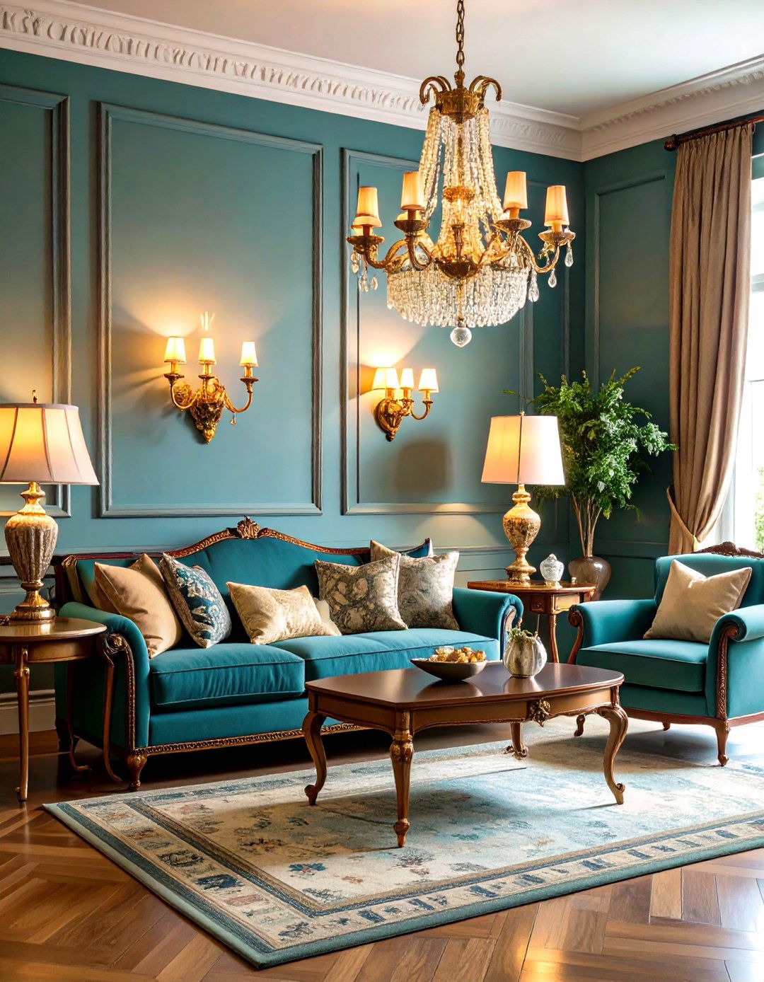 Layered Lighting - 20 Victorian Dark Green Living Room Ideas