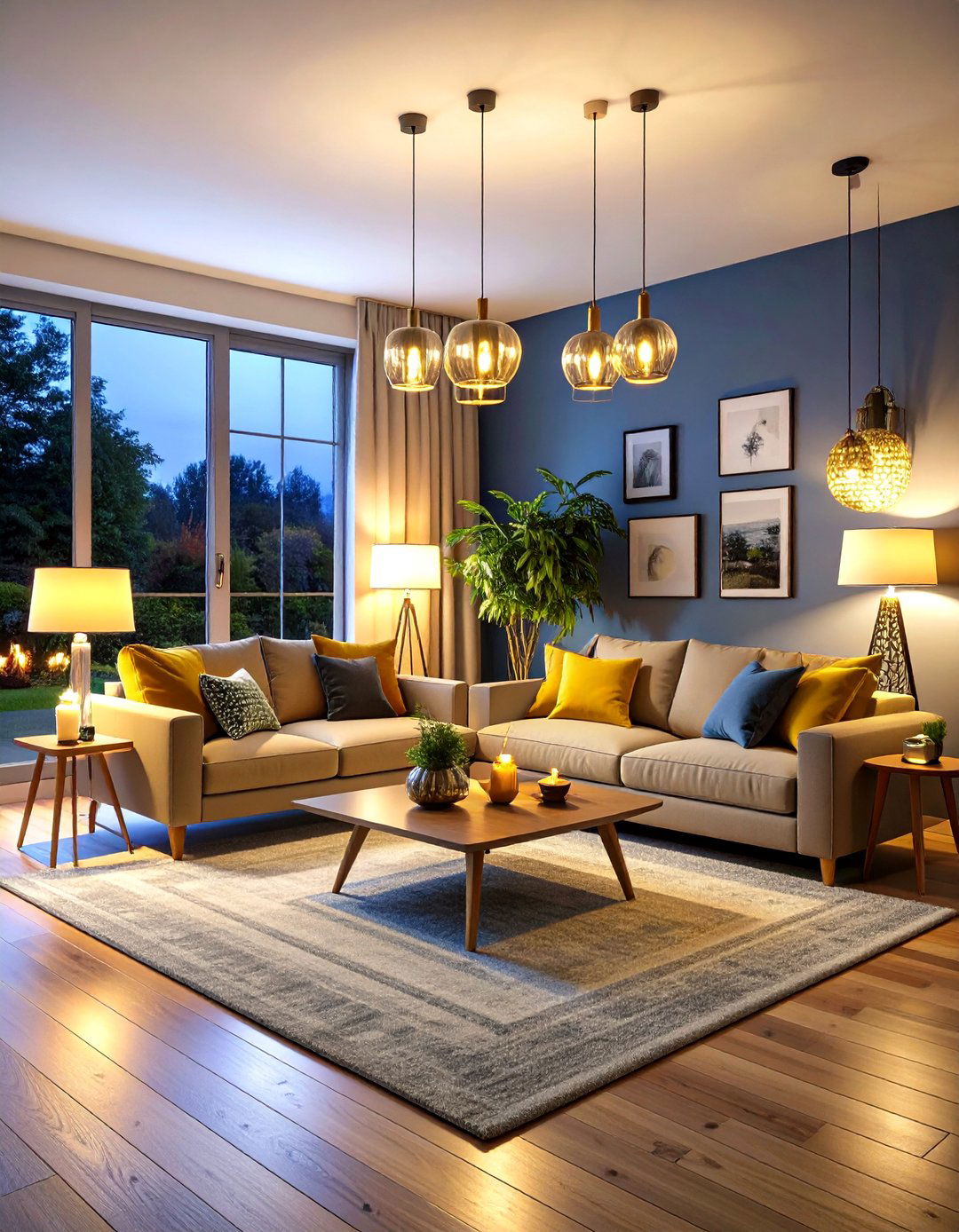 Layered Lighting Scandinavian Evening Space - 20 Scandinavian Interior Design Ideas