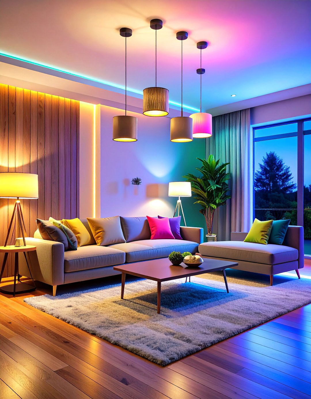 Layered Lighting for Hotel Suite Ambiance - 20 Glam Living Room Ideas