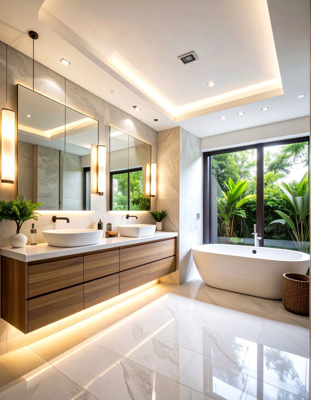 Layered Lighting for Windowless Rooms - 20 Downstairs Toilet Ideas