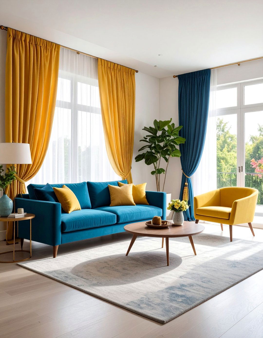 Layered Living Room Curtain Design - 20 Living Room Curtain Ideas
