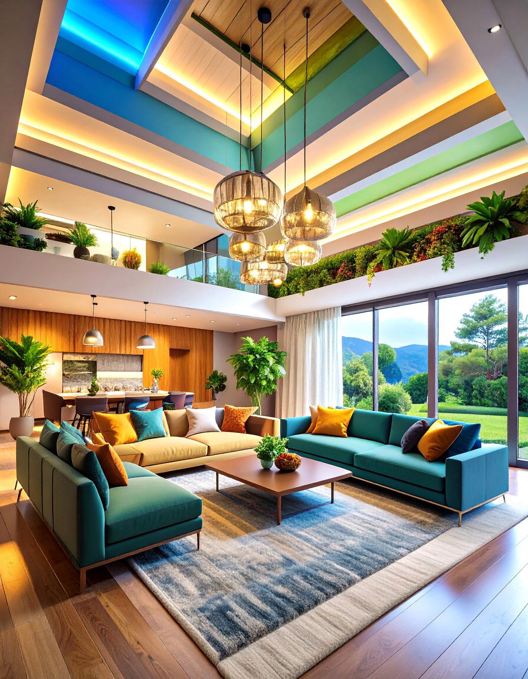 Layered Living Room False Ceiling with Multi Level Architecture - 20 Living Room False Ceiling Design Ideas