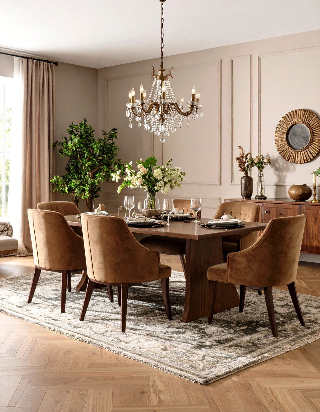 Layered Luxe Textures - 20 Dining Room Design Ideas