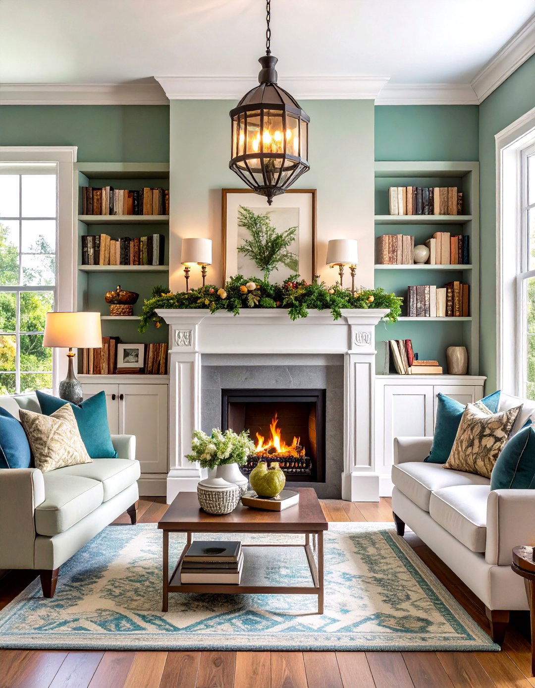 Layered Mantel Lantern Styling - 20 Lantern Decor Ideas