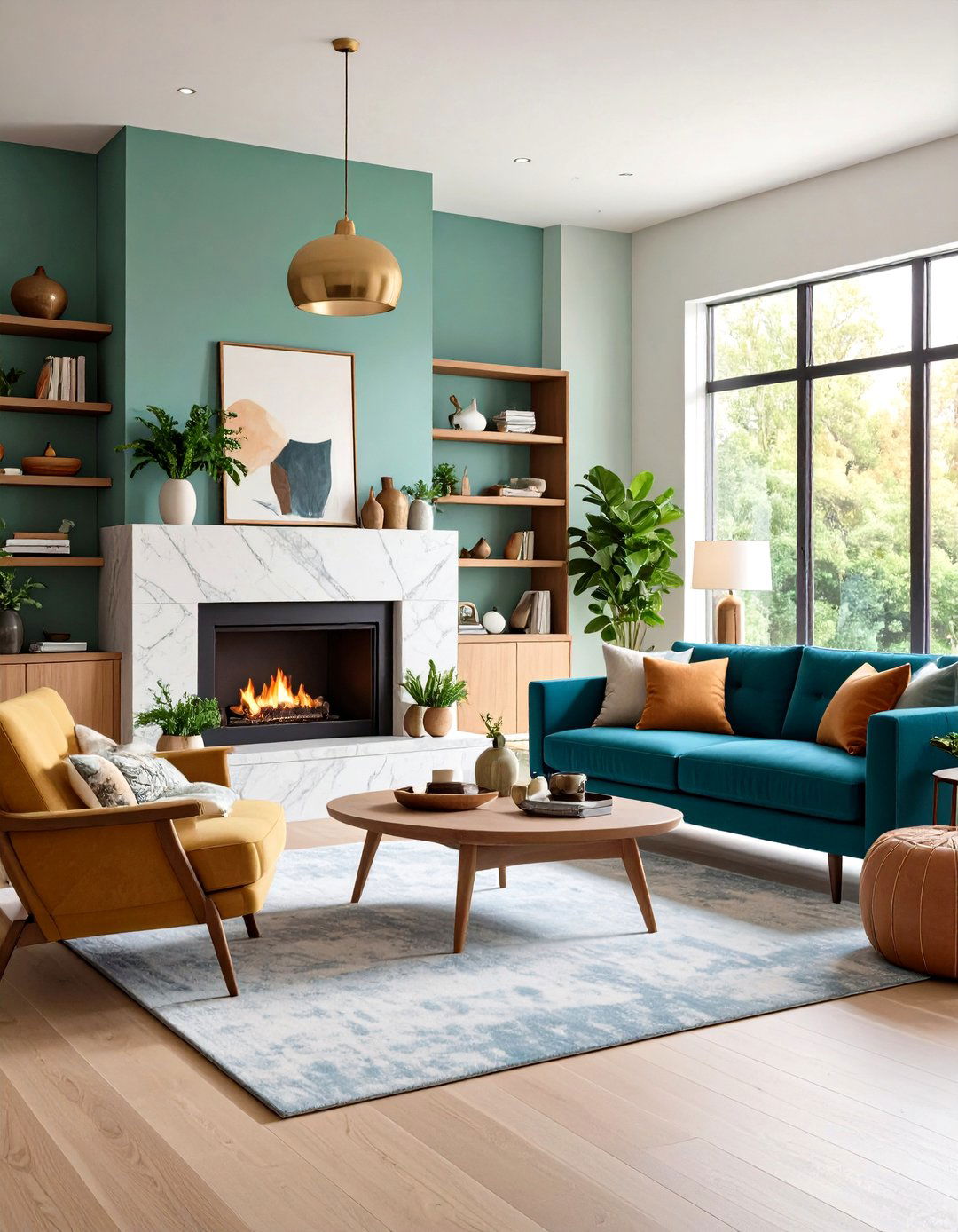 Layered Quartz Fireplace Surround with Built in Storage - 20 Quartz Fireplace Surround Ideas