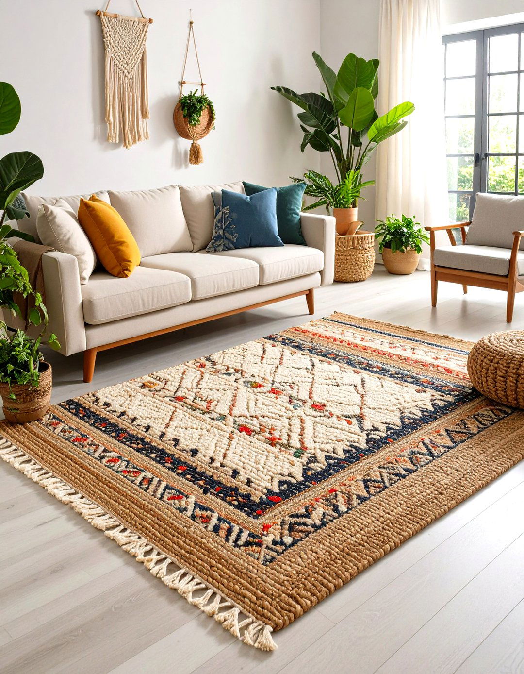 Layered Rugs Add Depth to the Foyer - 20 Foyer Decor Ideas