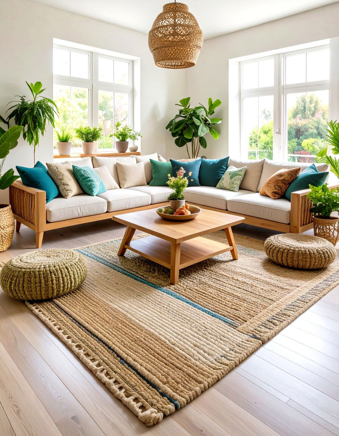 Layered Rugs and Textures - 20 Spring Decor Ideas