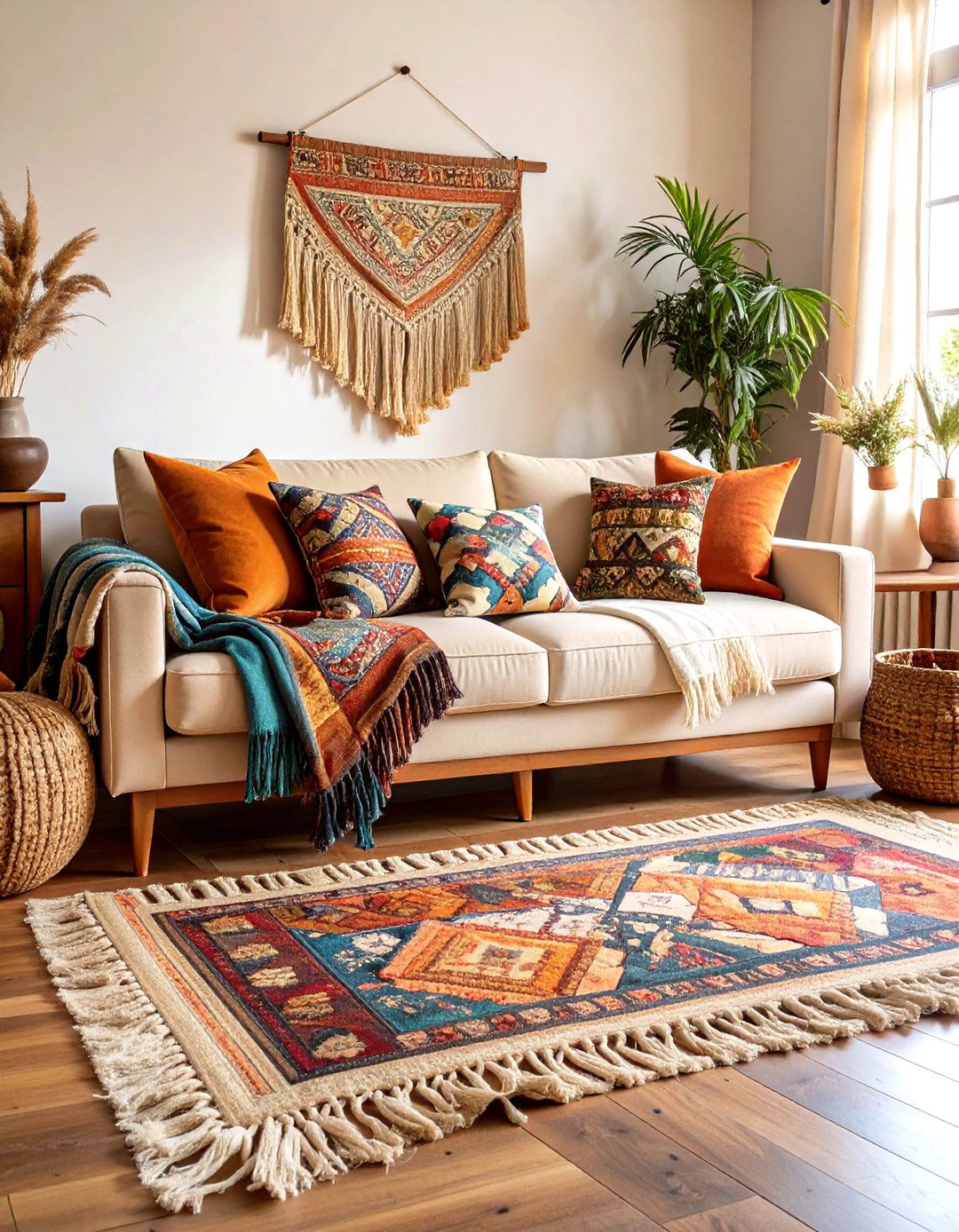 Layered Textiles for Boho Decor Depth - 20 Boho Decor Ideas