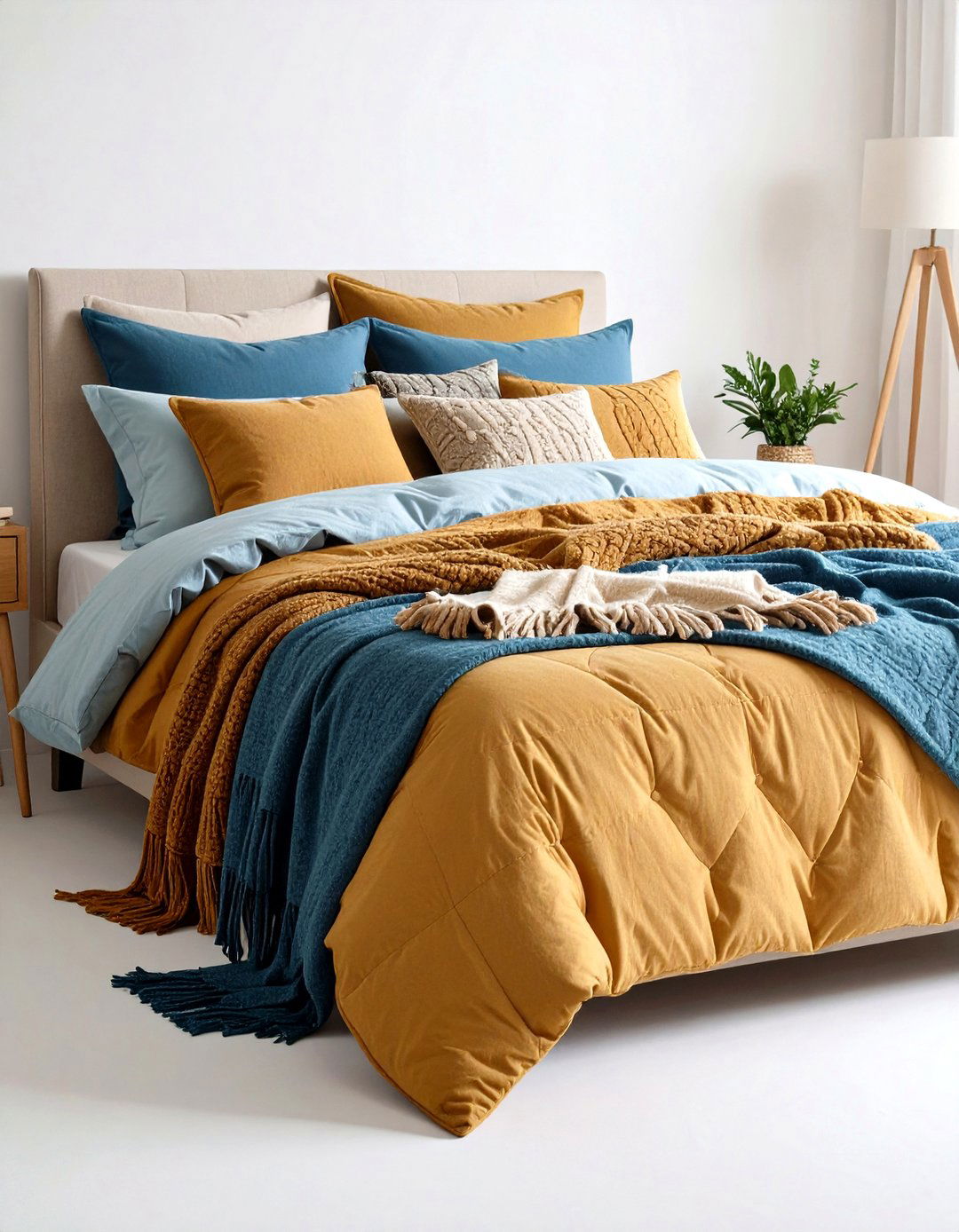 Layered Textiles for Cozy Depth in Boho Cottage Style - 20 Boho Cottage Style Decor Ideas