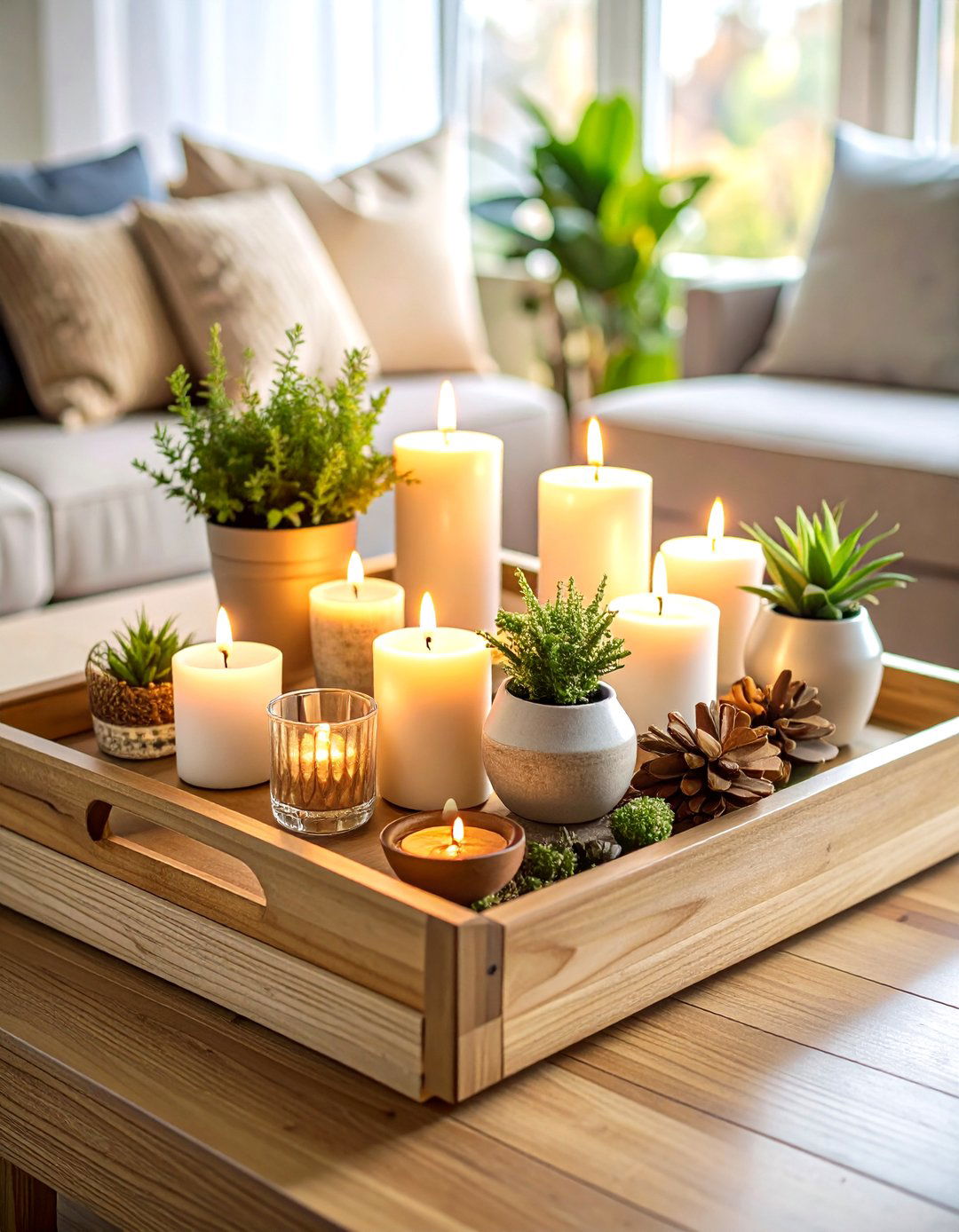 Layered Tray Coffee Table Centerpiece - 20 Coffee Table Centerpiece Ideas