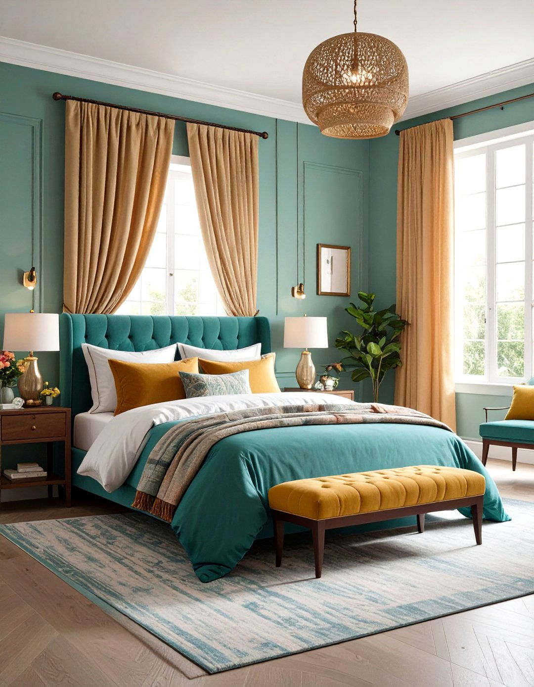 Layered Window Treatments Enrich Texture - 20 Eclectic Bedroom Ideas