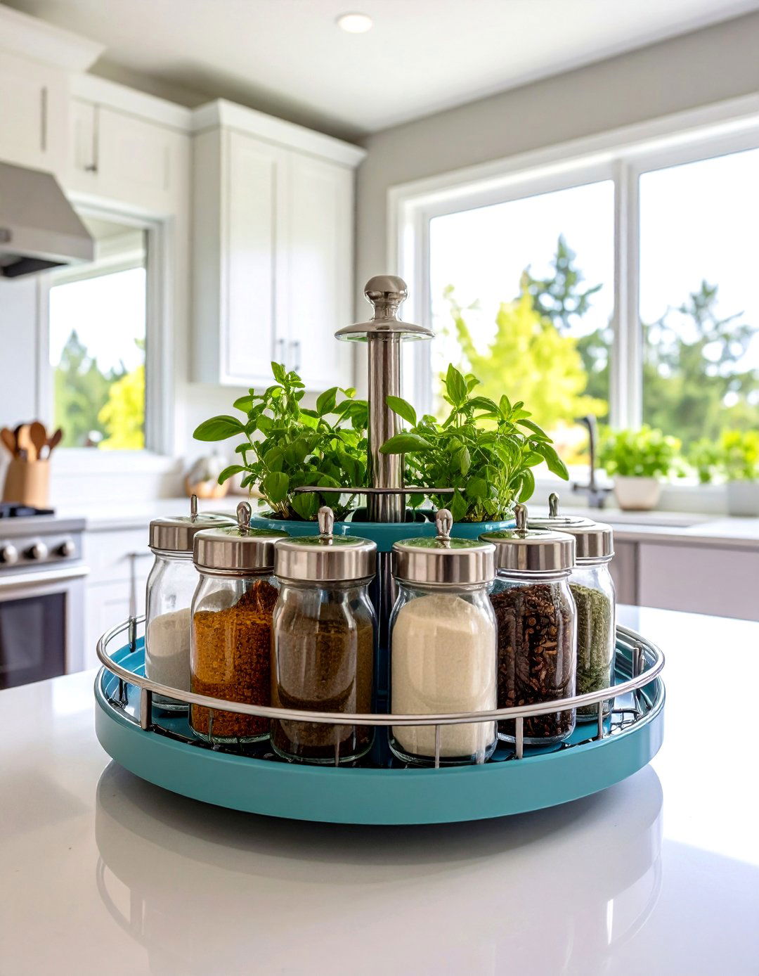 Lazy Susan Turntable - 20 Spice Rack Ideas