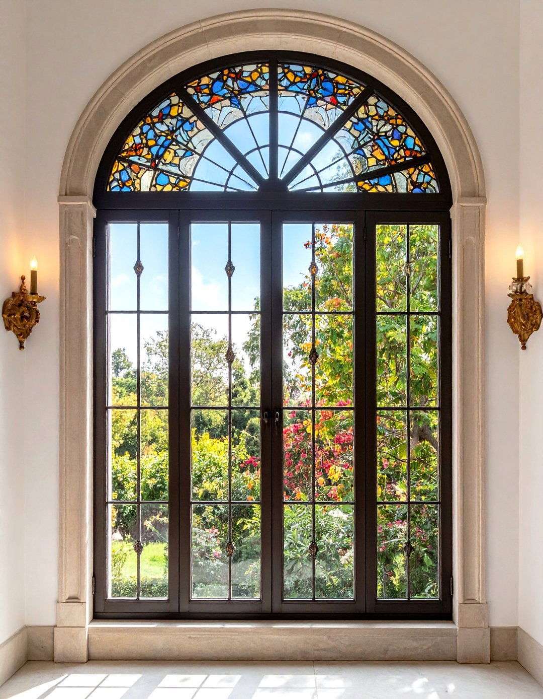 Leaded Glass Spanish Style Window - 20 spanish style windows