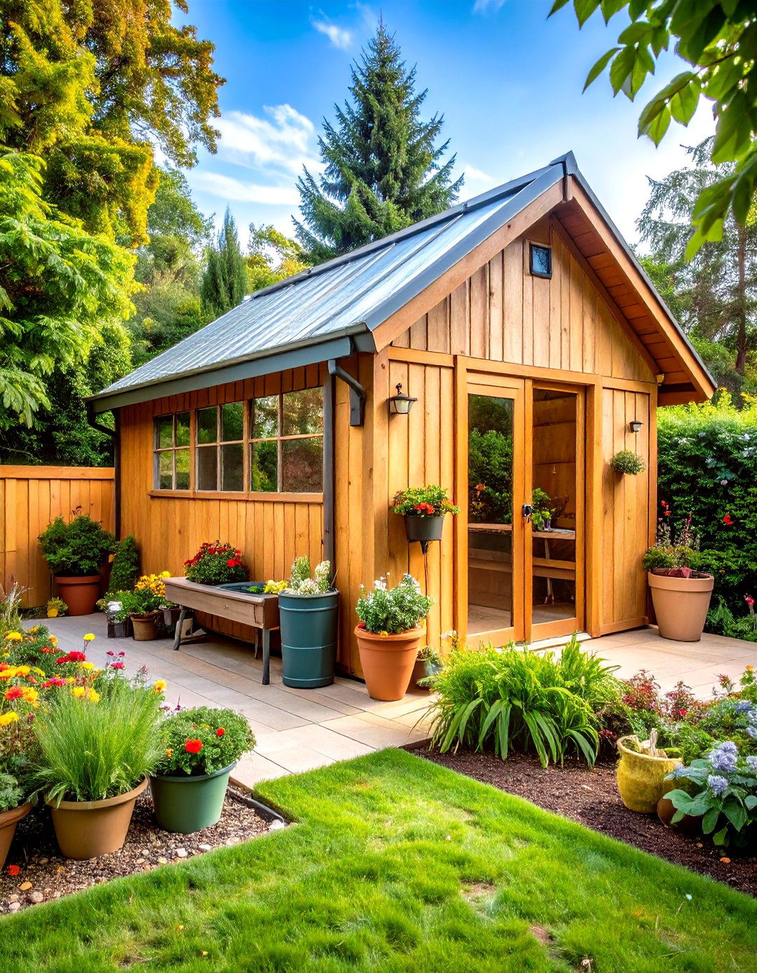 Lean To Greenhouse Shed Maximizes Sun - 20 Greenhouse and Shed Combo Ideas