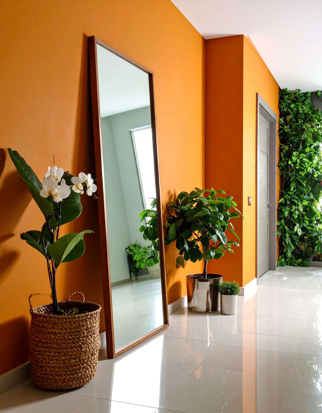 Leaned Full Length Hallway Mirror - 20 hallway mirror ideas