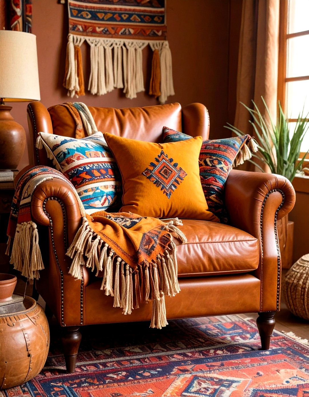 Leather Furniture and Accents - 20 Southwest Interior Design Ideas