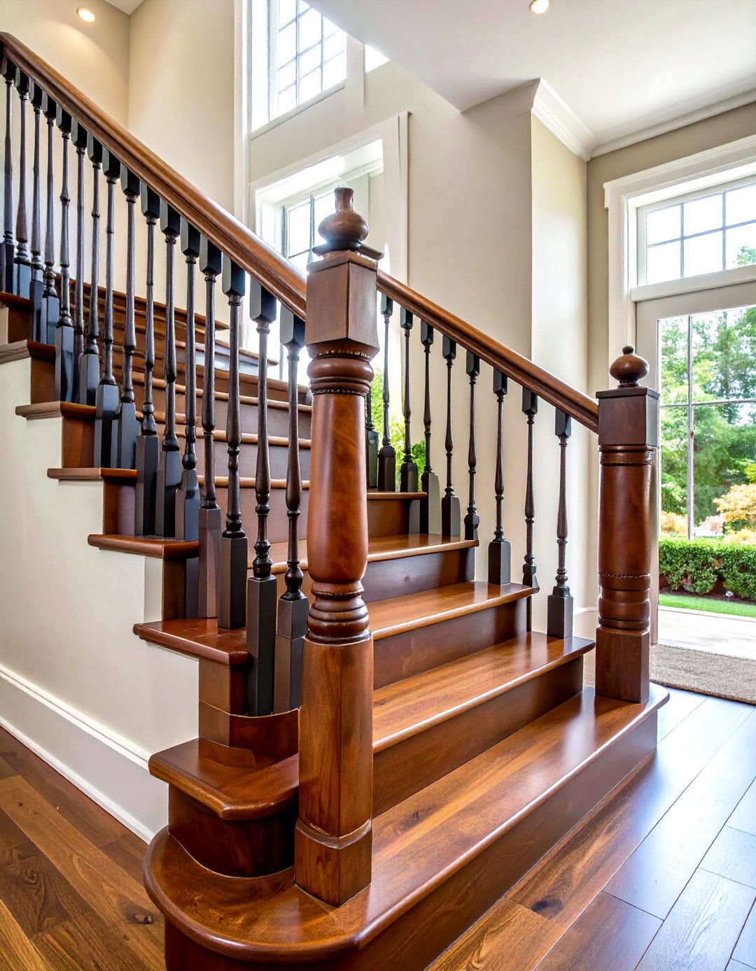 Leather Wrapped Handrail Luxury - 20 Farmhouse Rustic Stair Railing Ideas