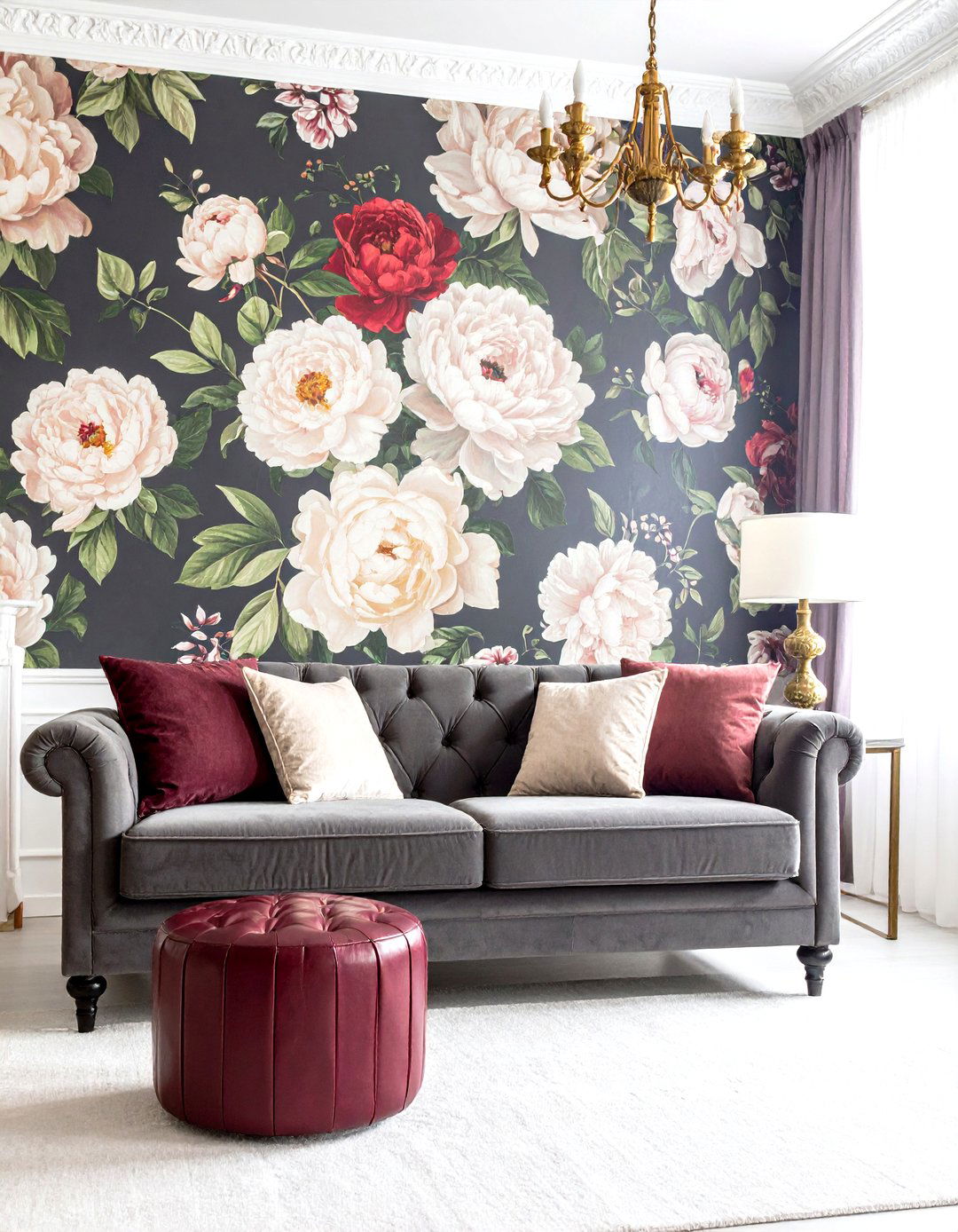Leather and Brass Moody Living Room - 20 Moody Living Room Ideas