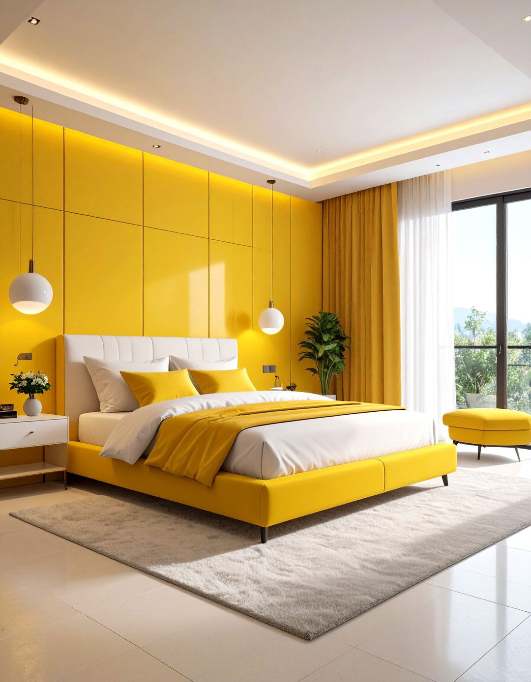 Lemon Contemporary Bedroom Innovation - 20 Lemon Bedroom Ideas