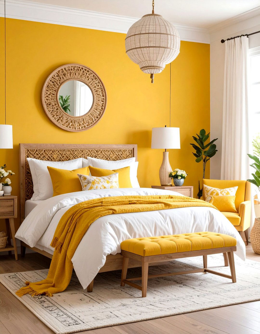 Lemon Eclectic Bedroom Fusion - 20 Lemon Bedroom Ideas