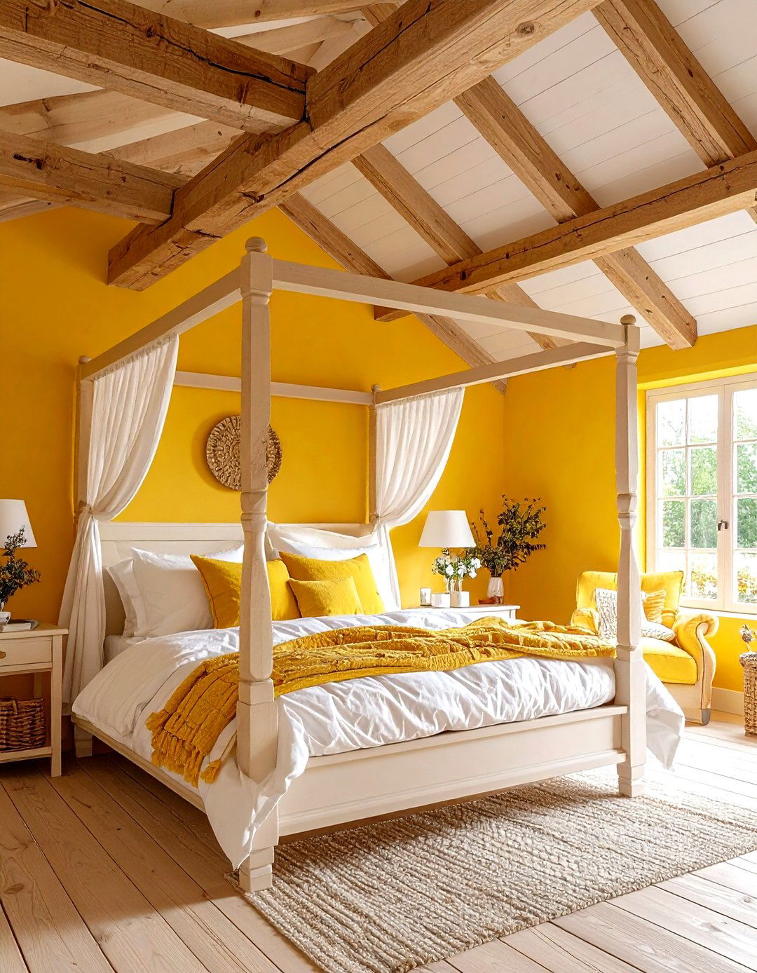 Lemon English Cottage Bedroom - 20 Lemon Bedroom Ideas