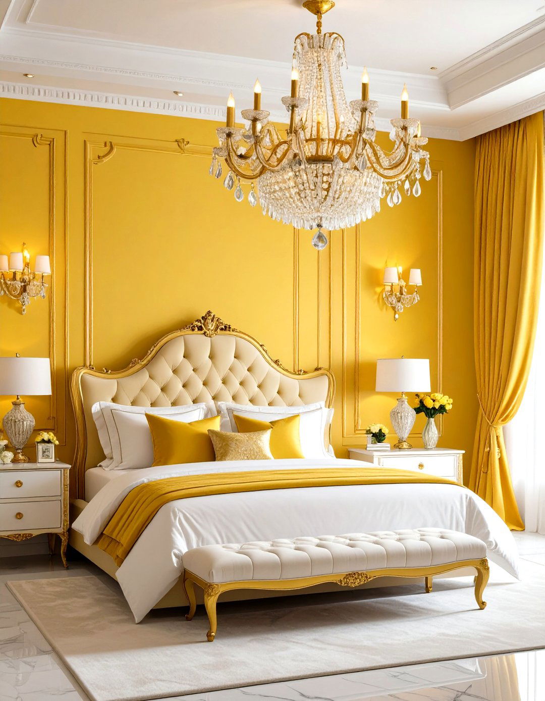 Lemon Glamorous Bedroom Luxury - 20 Lemon Bedroom Ideas