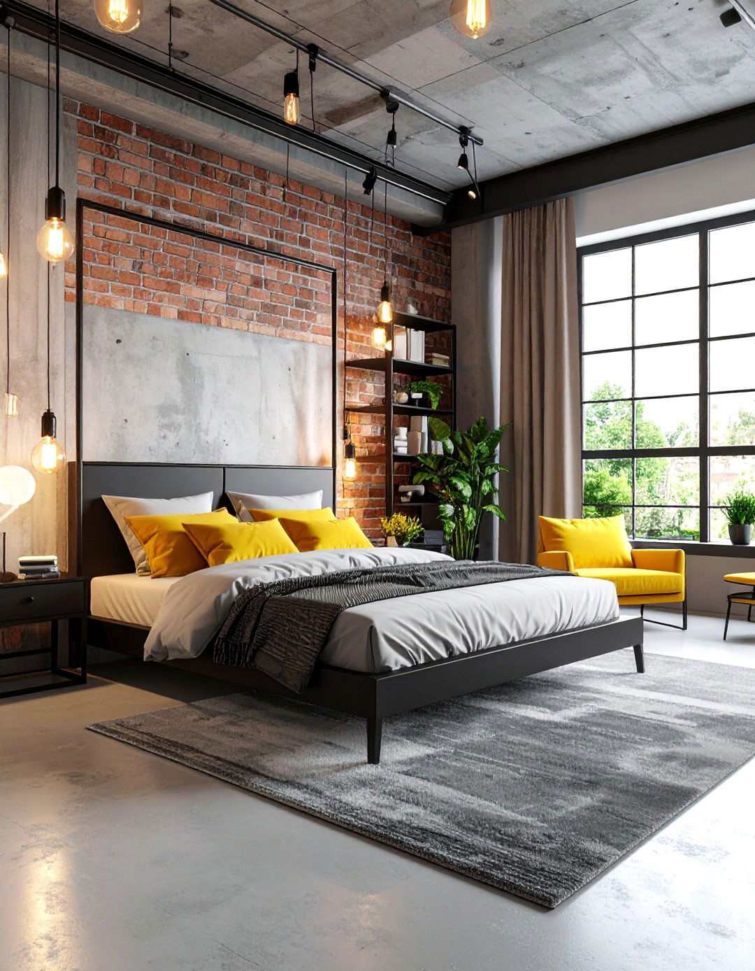 Lemon Industrial Bedroom Style - 20 Lemon Bedroom Ideas