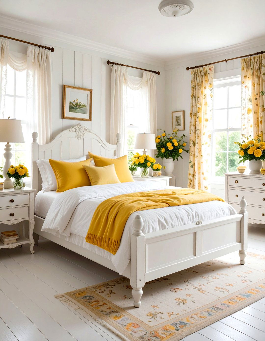 Lemon Shabby Chic Bedroom Romance - 20 Lemon Bedroom Ideas