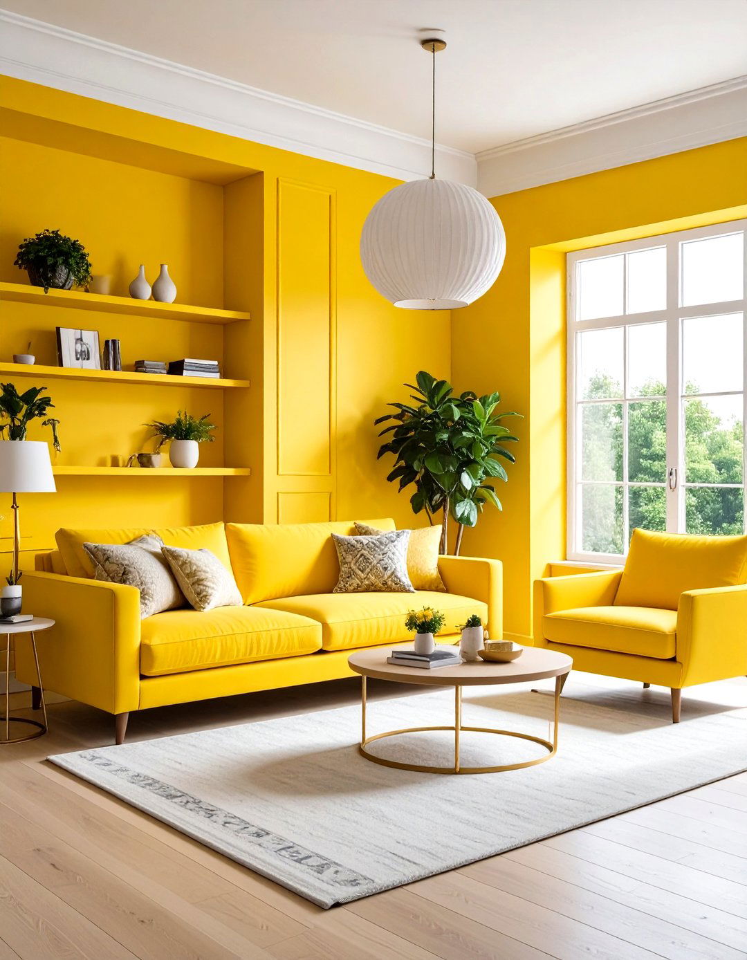 Lemon Yellow Living Room Accessories - 20 Yellow Living Room Ideas