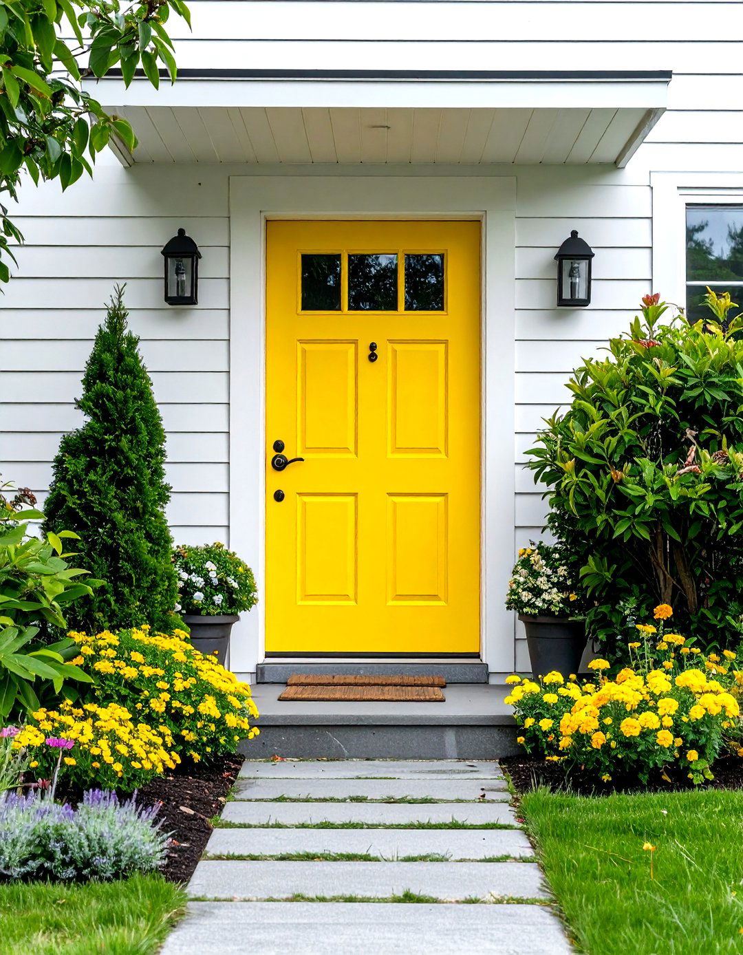 Lemon Yellow Mid Century Front Door - 20 Mid Century Front Door Colors