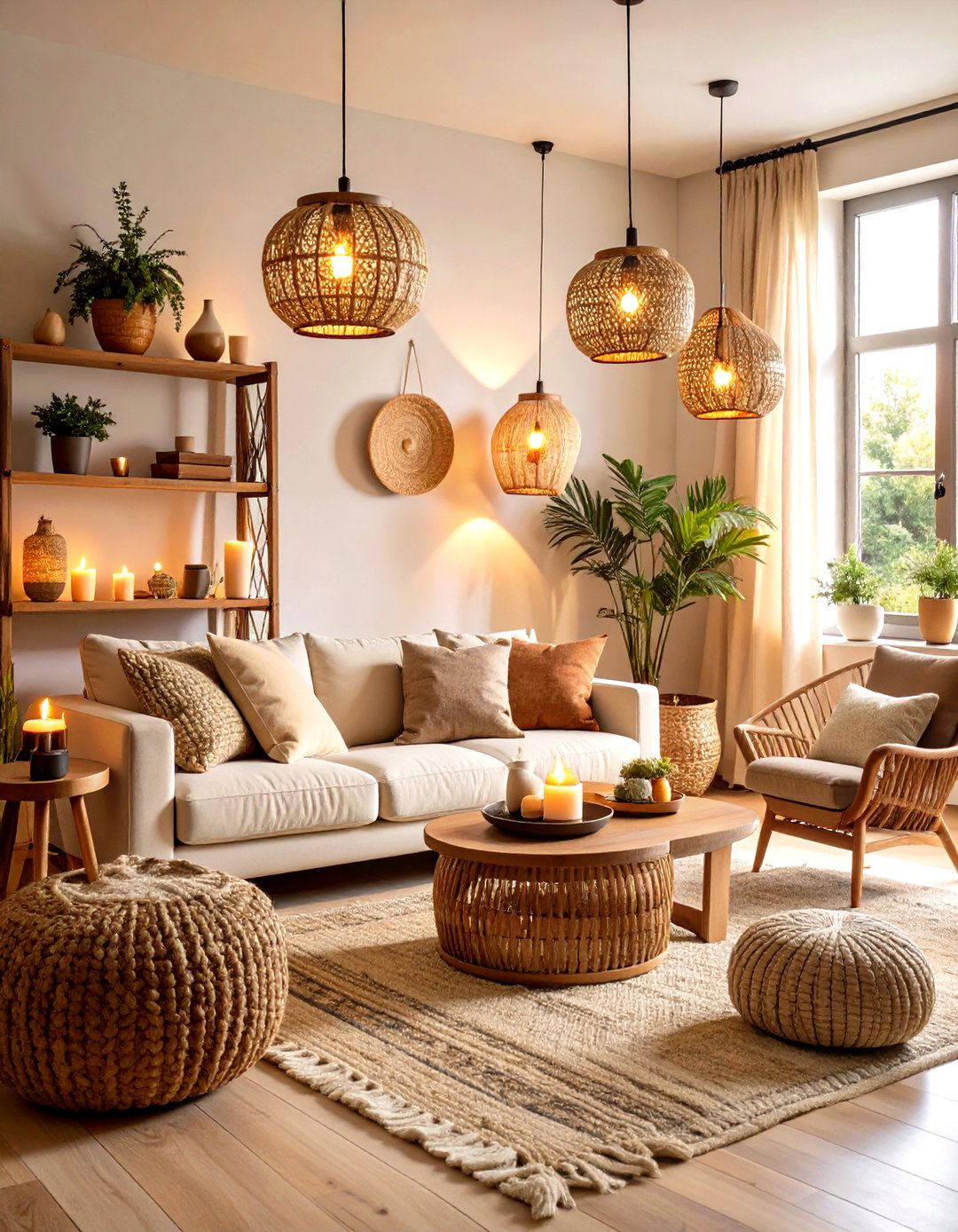 Let Living Greenery Do Double Duty - 20 Eclectic Living Room Ideas