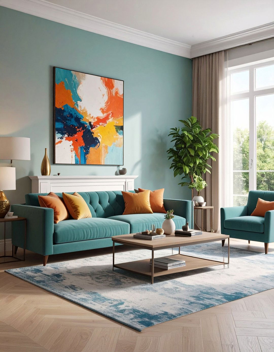 Let Oversized Art Command Attention - 20 Formal Living Room Ideas