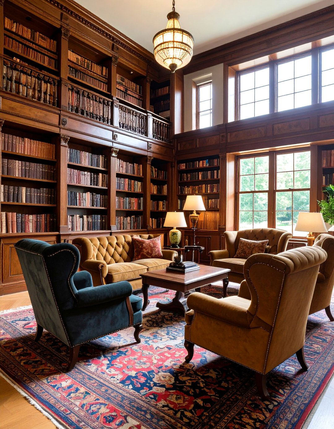 Library Featuring Vintage Furnishings Trend - 20 Home Library Ideas