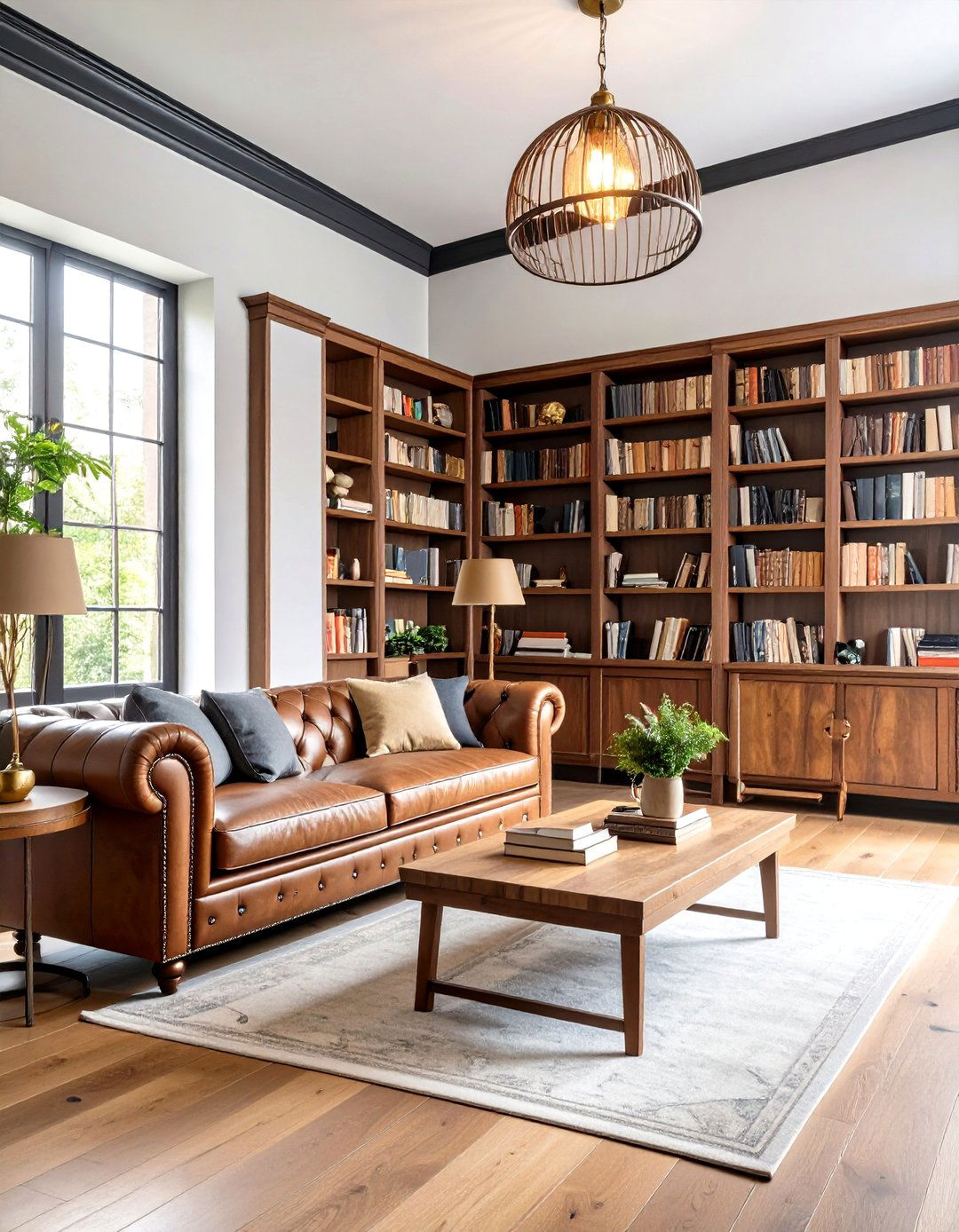 Library Scholar Grey Walls Black Trim Living Room - 20 living room grey walls black trim
