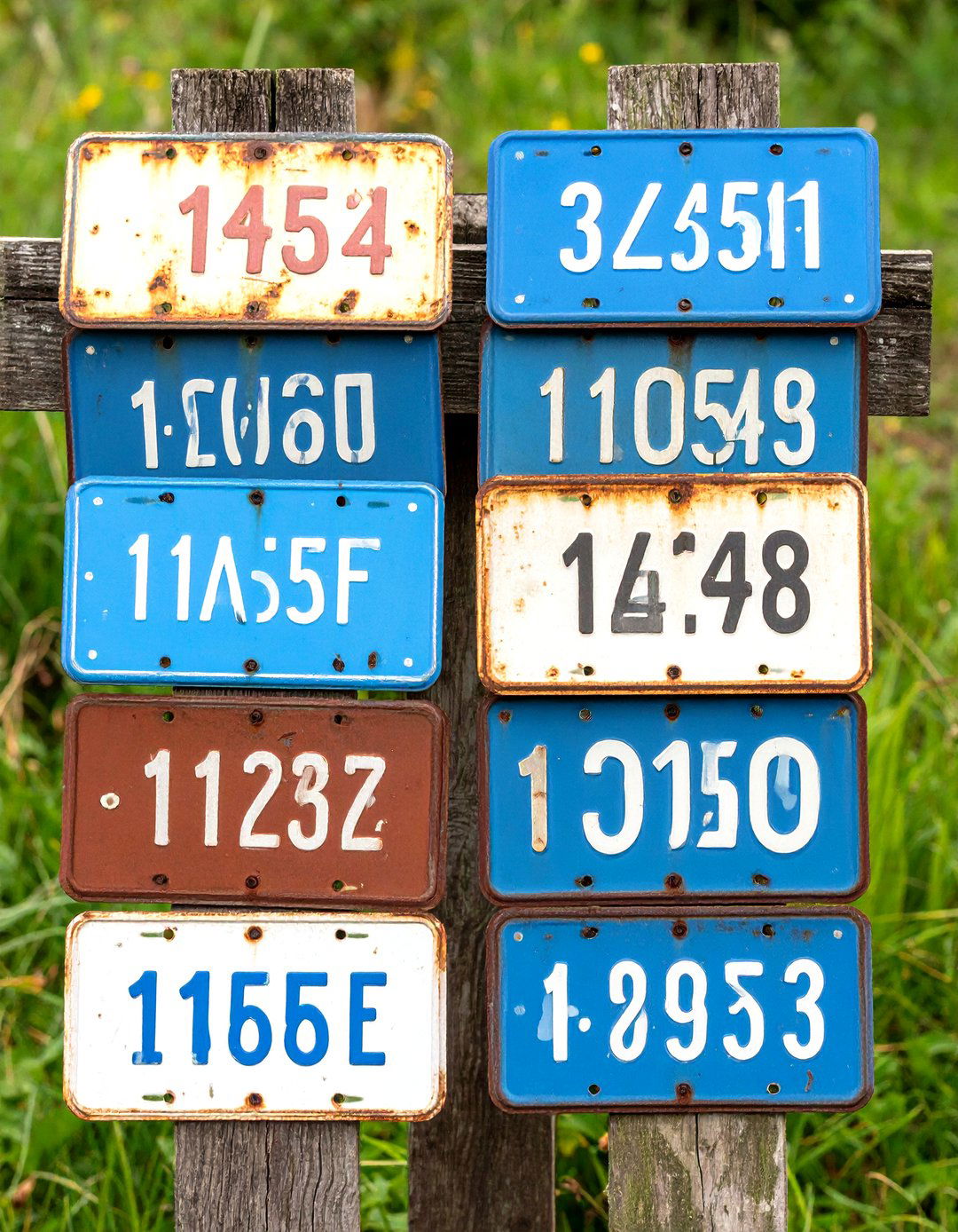 License Plate Row Markers - 20 Garden Sign Ideas