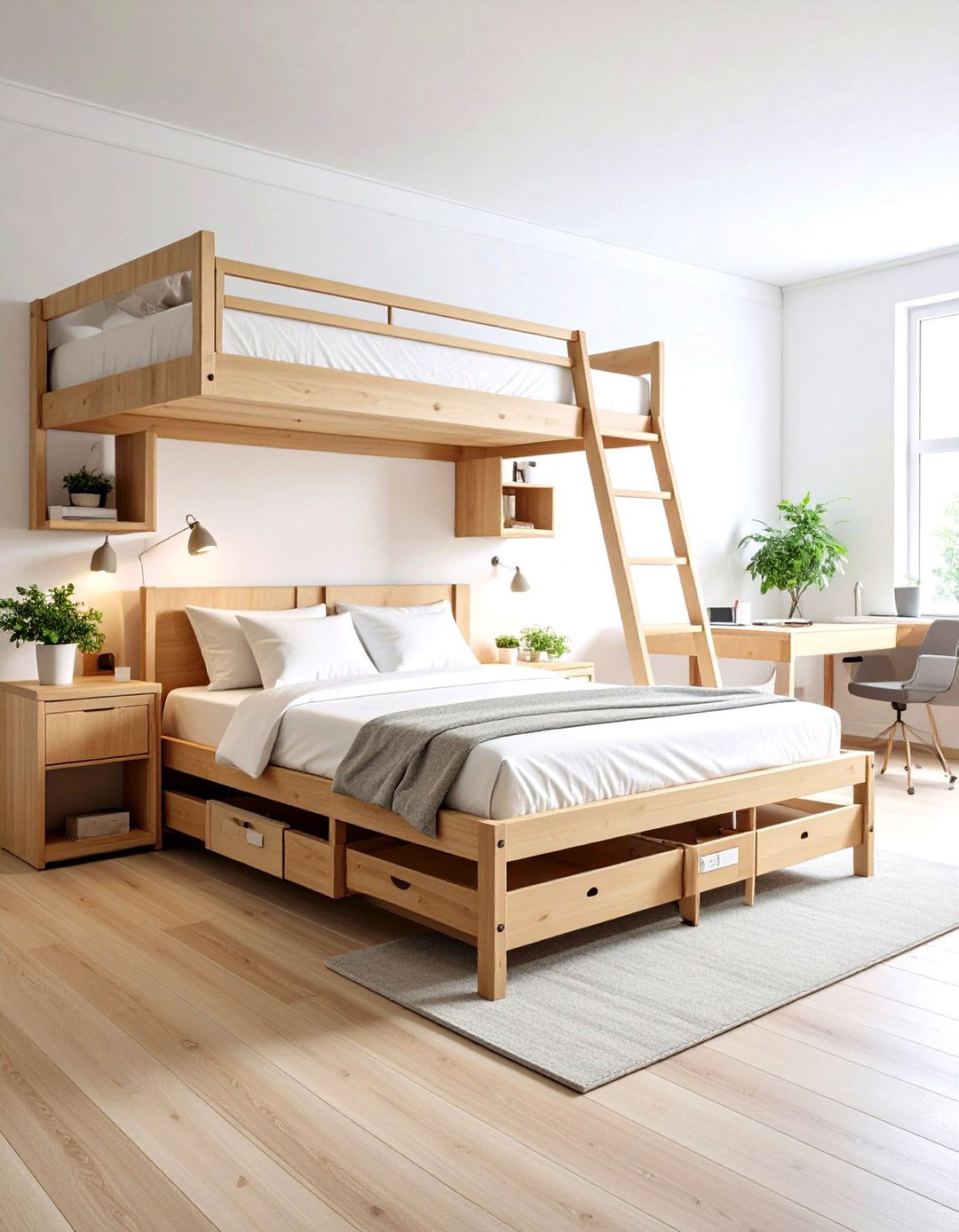 Lift Your Bed to Unlock Hidden Real Estate - 20 Dorm Room Decorating Ideas