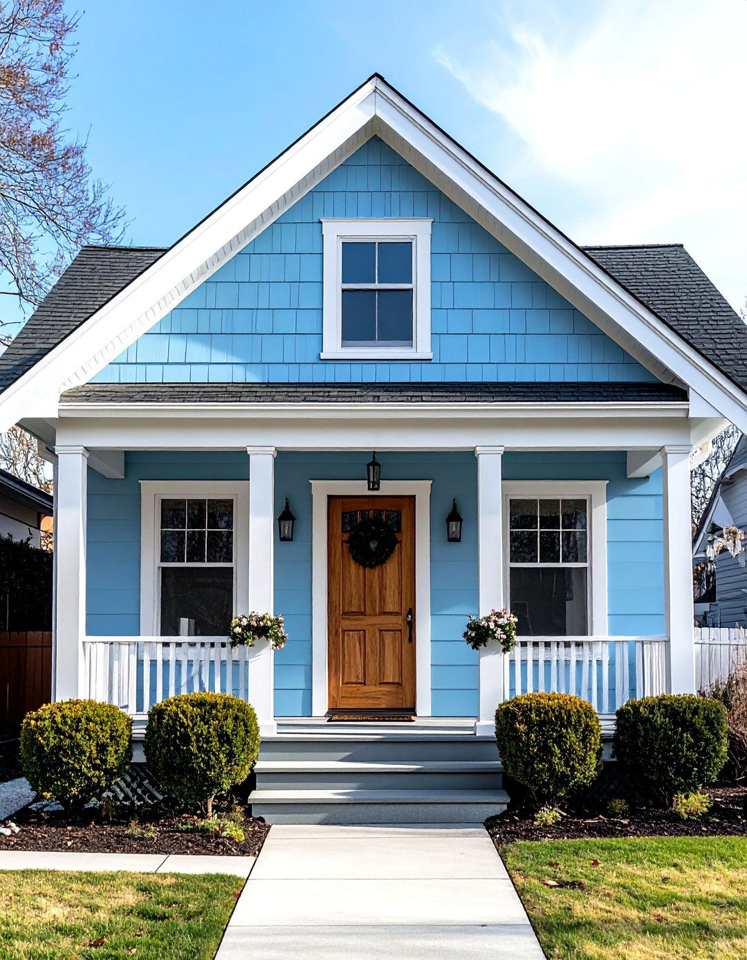 Light Blue Exterior House Paint with Sky Blue Combinations - 20 blue exterior house paint ideas