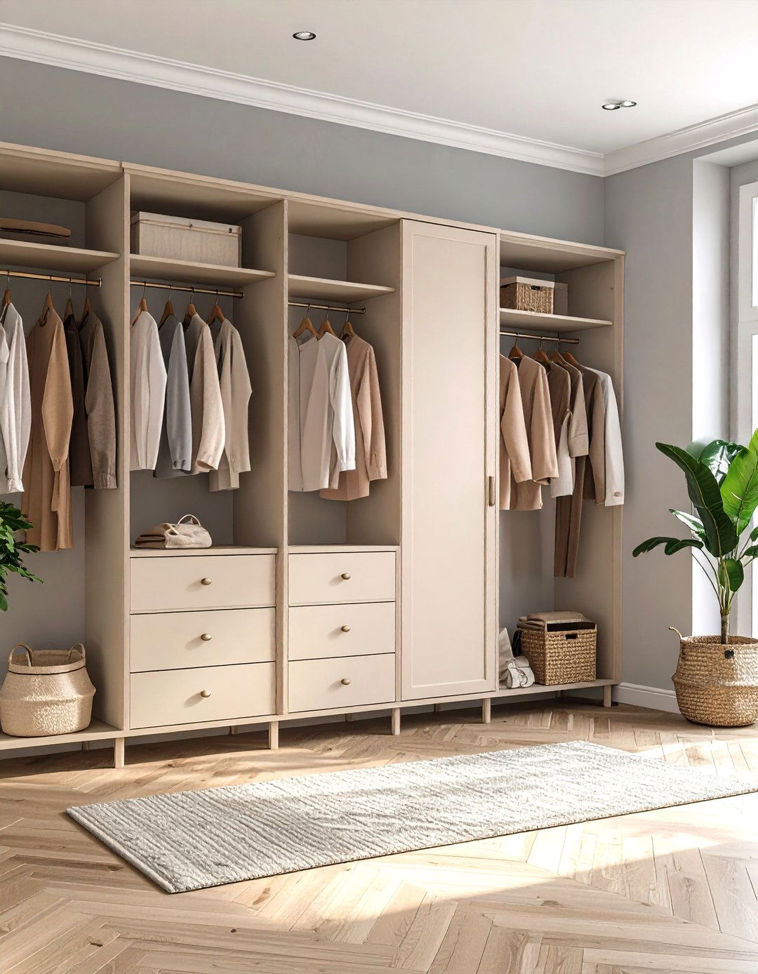Light Color Palettes to Enhance Space - 20 Small Dressing Room Ideas
