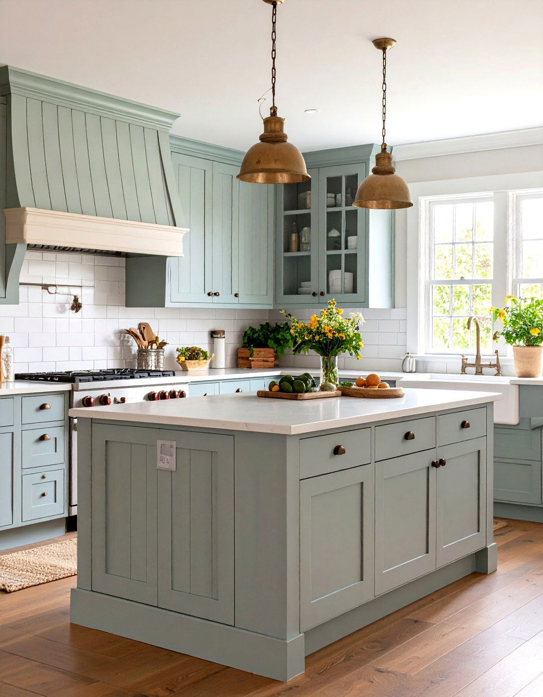 Light Dove Gray Cottage Style Kitchen - 20 Gray Kitchens
