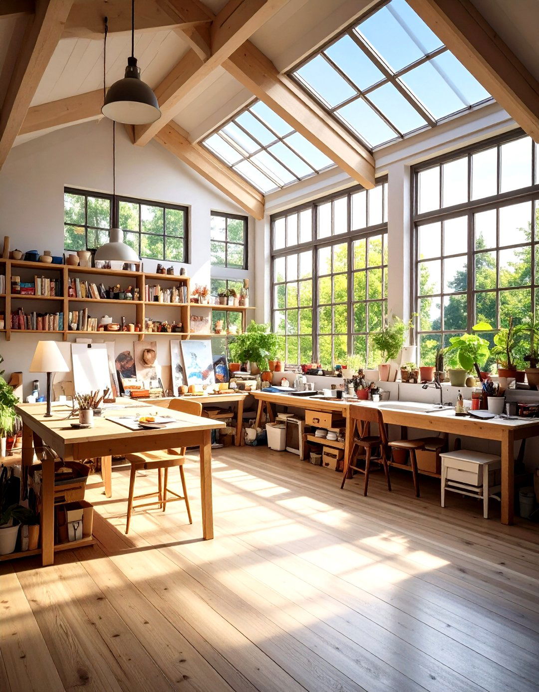 Light Filled Detached Garage Art Studio - 20 Detached Garage Ideas