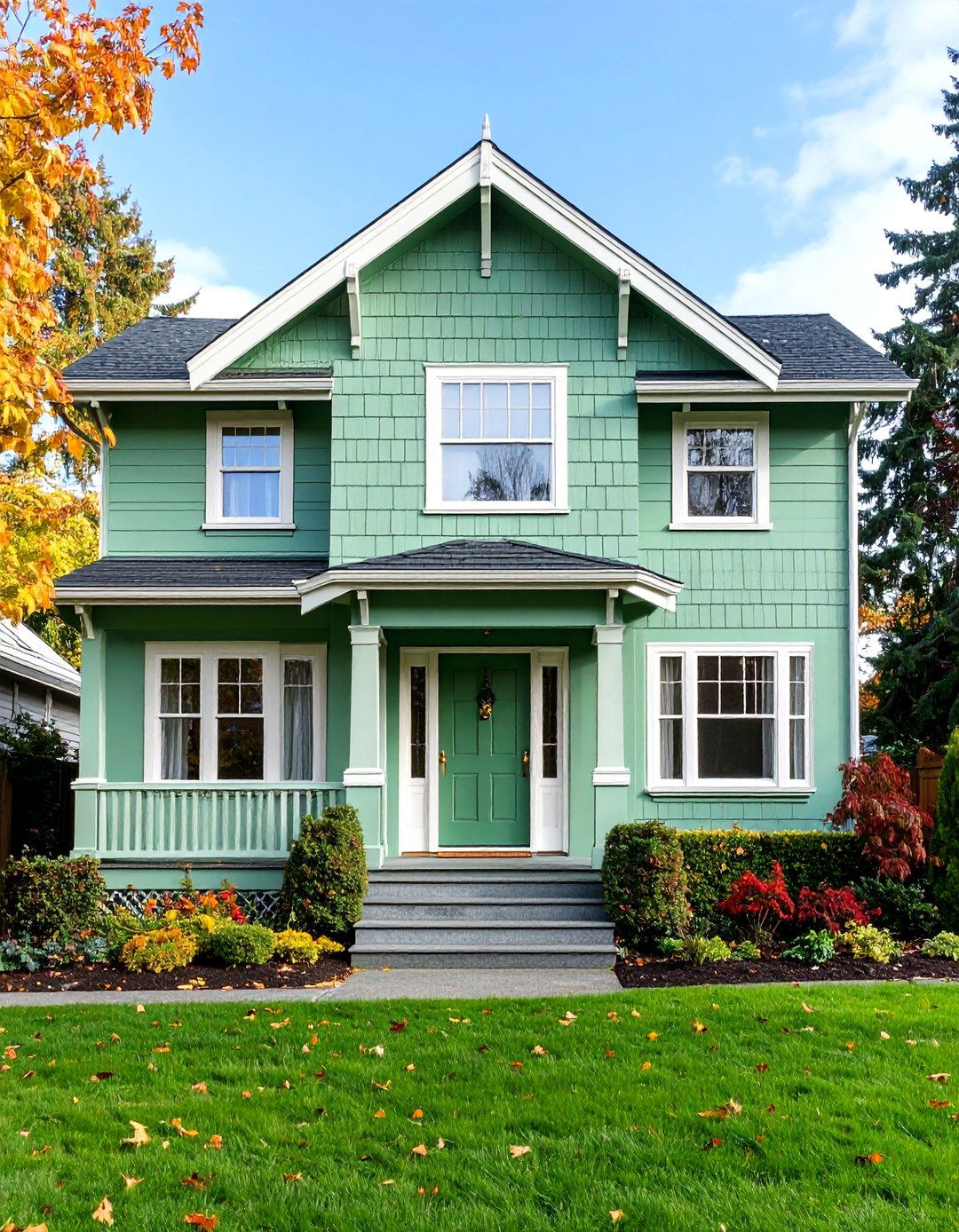 Light Green House Exterior Art Deco Revival - 20 Light Green House Exterior Ideas