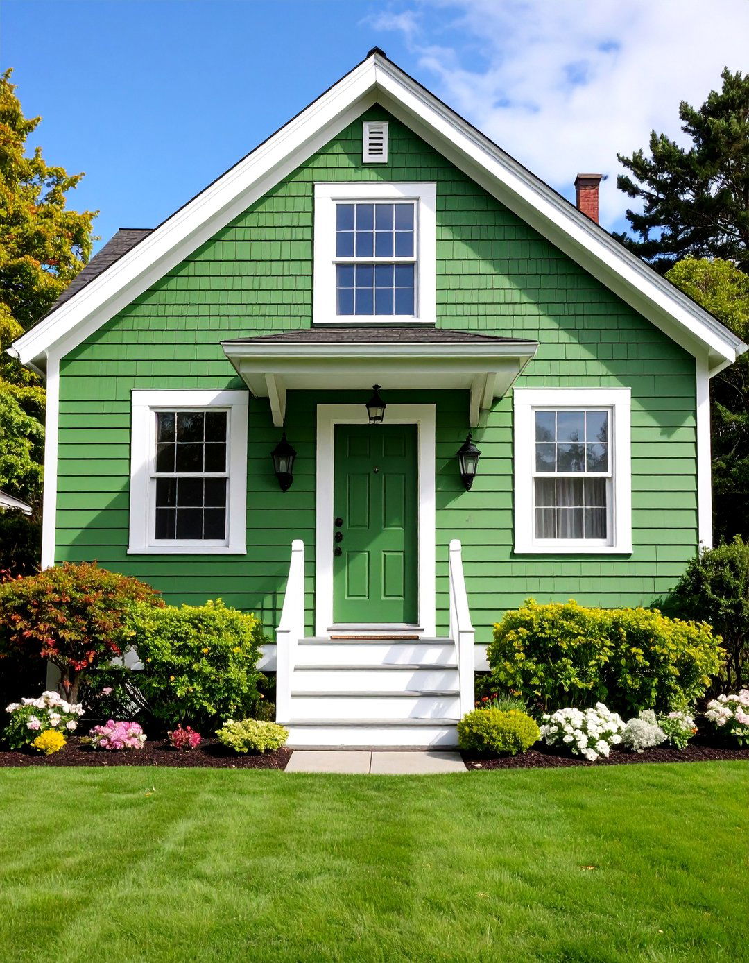 Light Green House Exterior Cape Cod Coastal Style - 20 Light Green House Exterior Ideas
