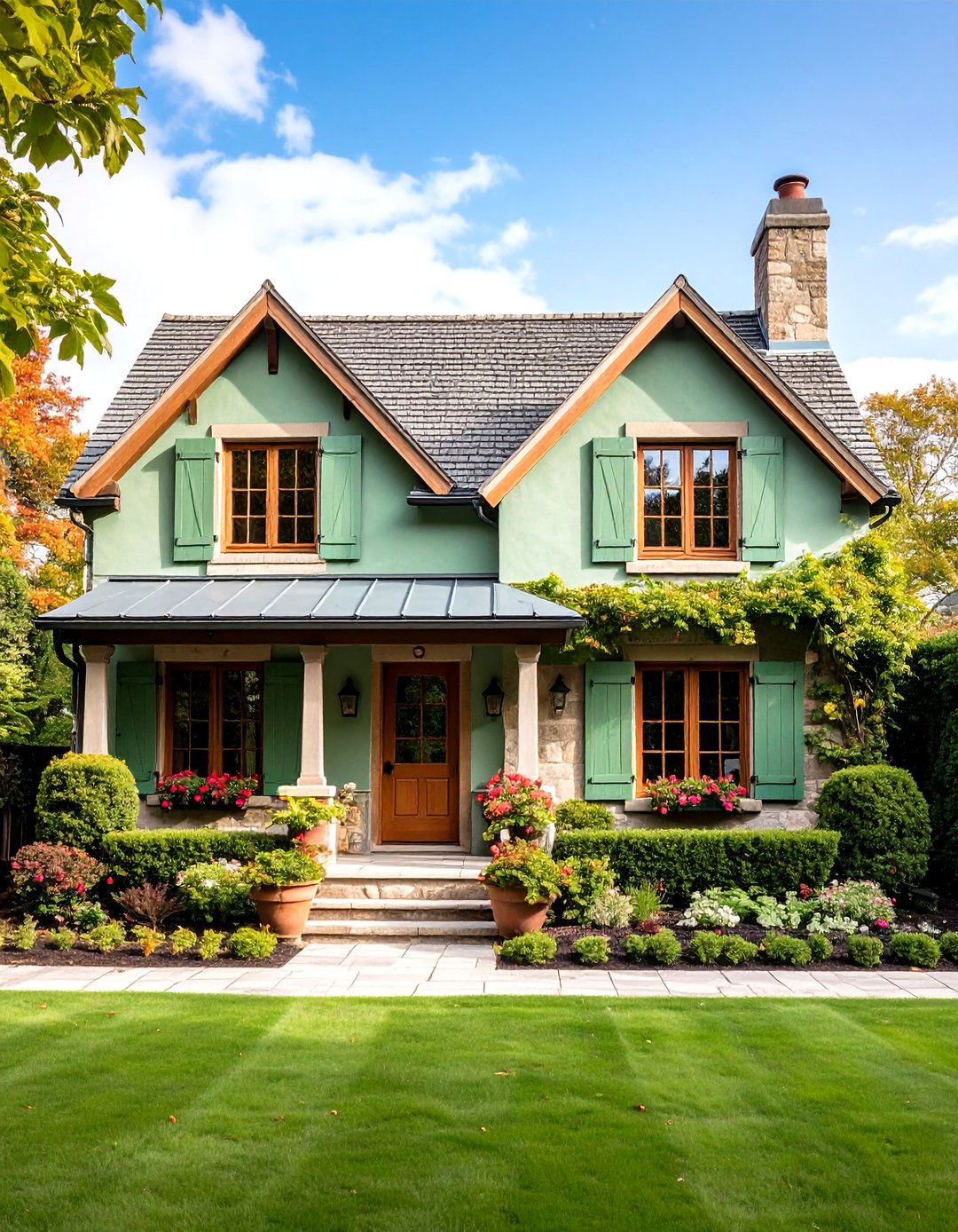 Light Green House Exterior French Country Elegance - 20 Light Green House Exterior Ideas