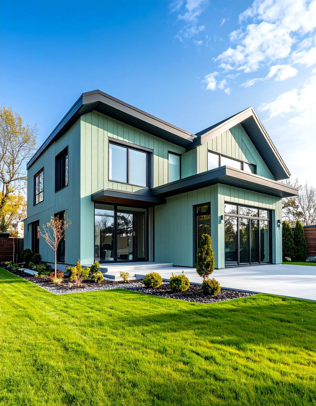 Light Green House Exterior Modern Minimalist Approach - 20 Light Green House Exterior Ideas