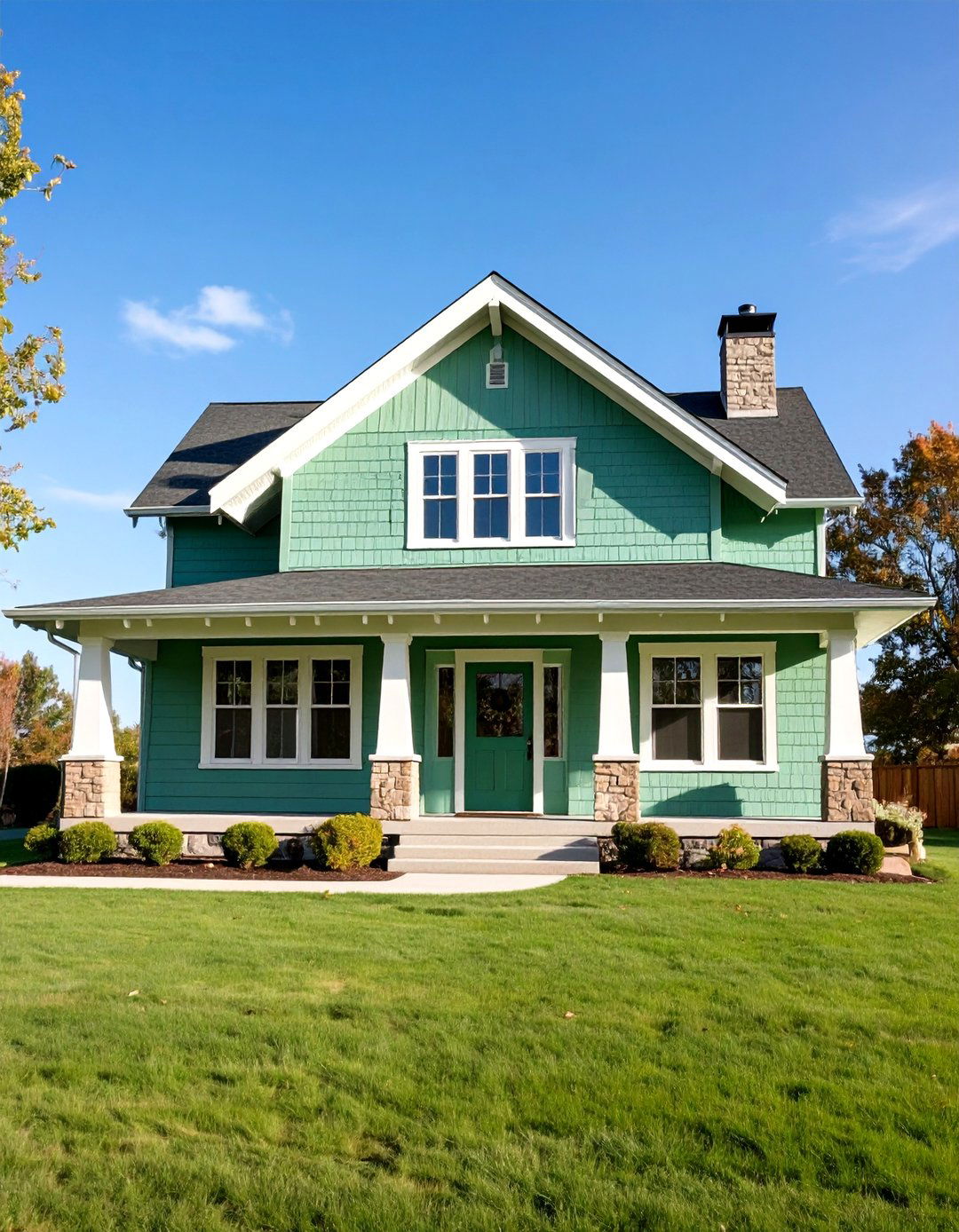 Light Green House Exterior Prairie School Inspiration - 20 Light Green House Exterior Ideas
