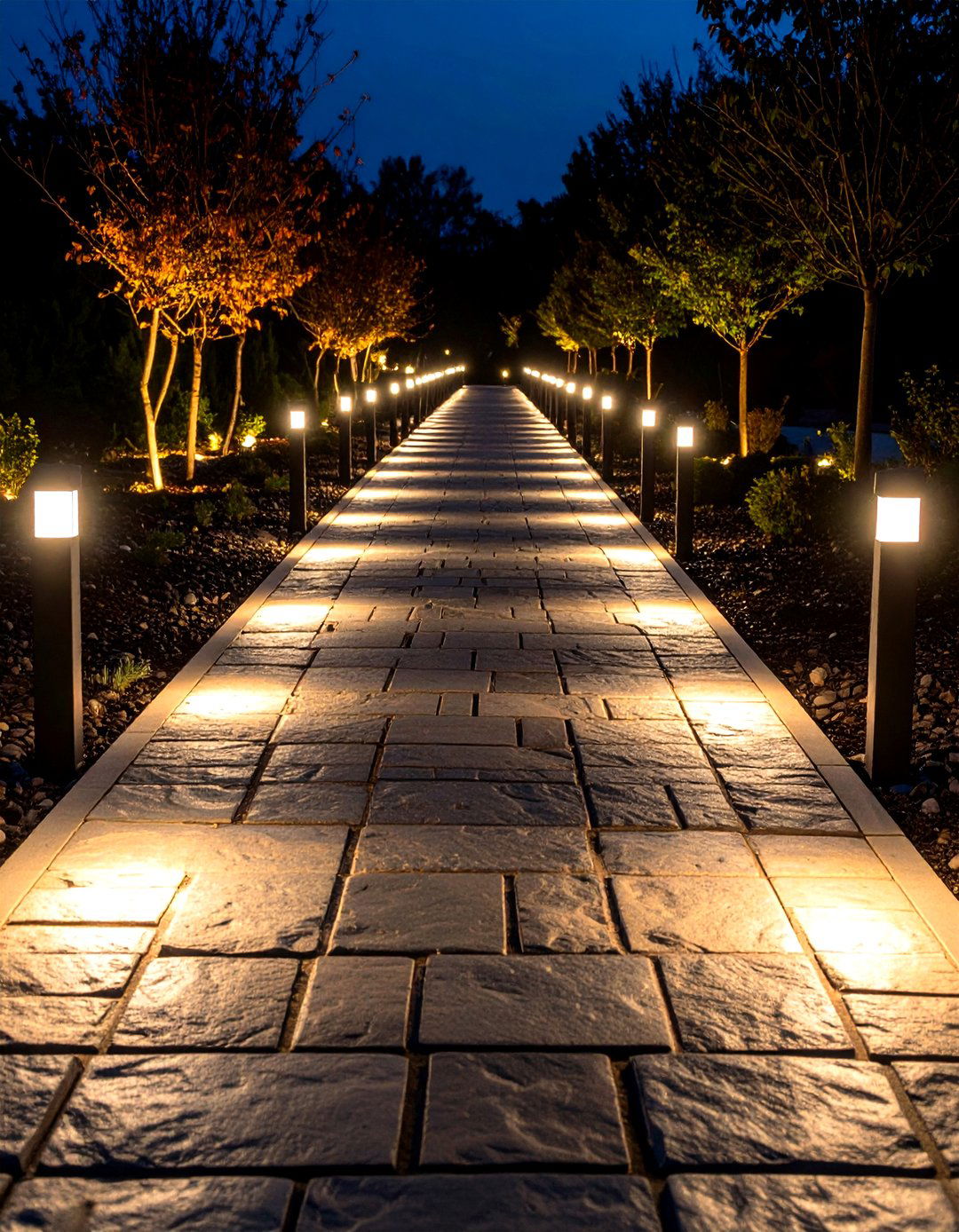Light Integrated Granite Walkway - 20 Granite Walkway Ideas