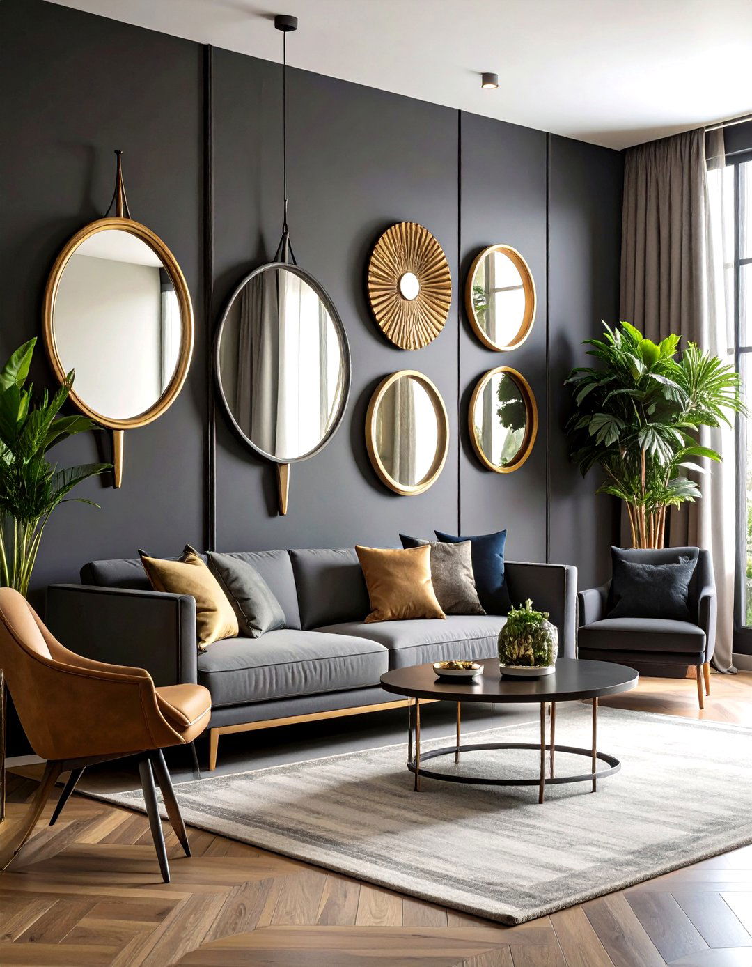 Light Multiplied Mirror Gallery Wall - 20 Gallery Wall Ideas