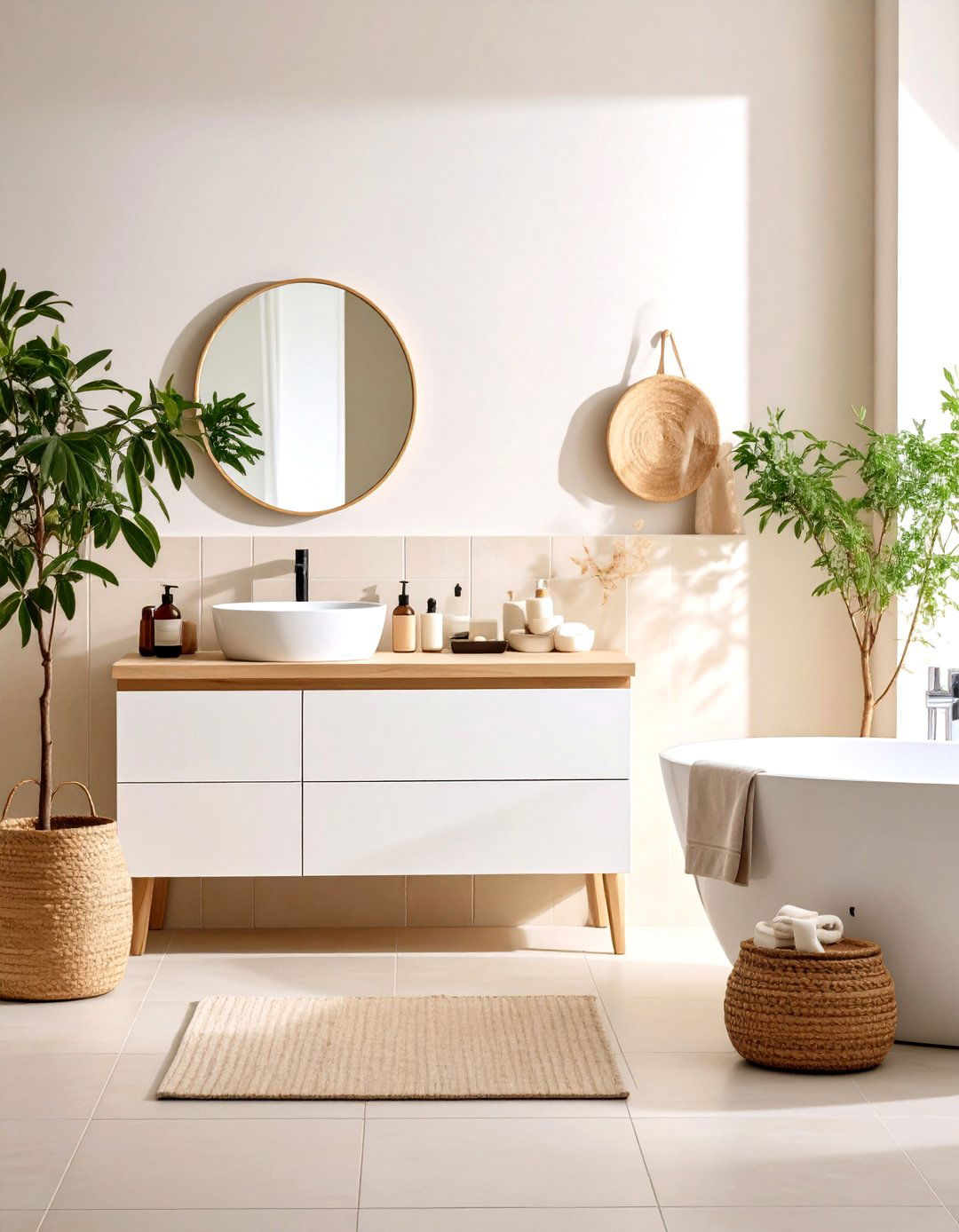 Light Neutral Color Palette - 20 Small Shower Ideas