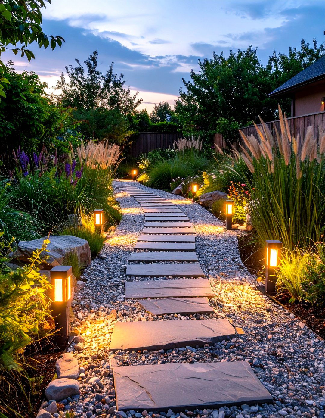 Light Washed Gravel Pathway That Guides Safely - 20 Gravel Garden Ideas