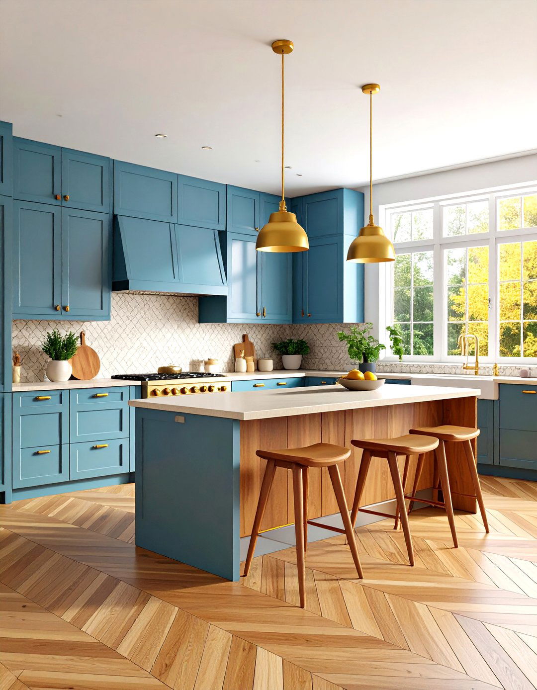 Light Wood Floor Mid Century Modern Kitchen - 20 Light Wood Floor Kitchen Ideas